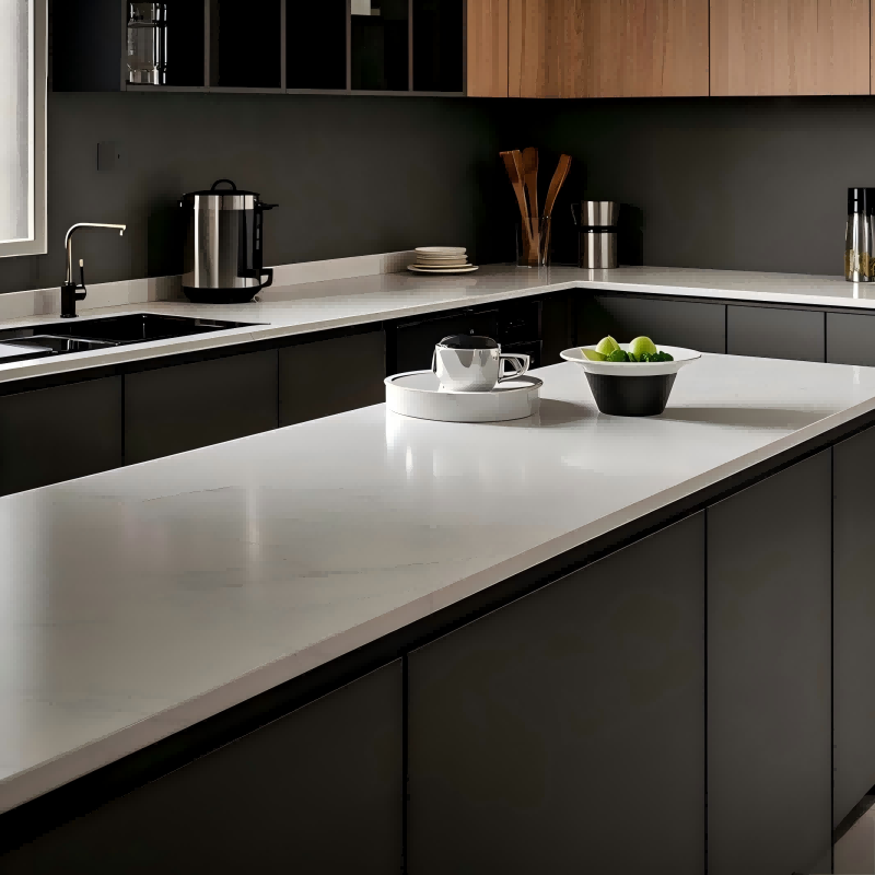 Engineered Quartz Slab Kitchen Countertop