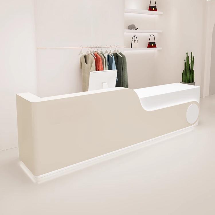 Solid Surface Reception Desk for Retail & Store Spaces