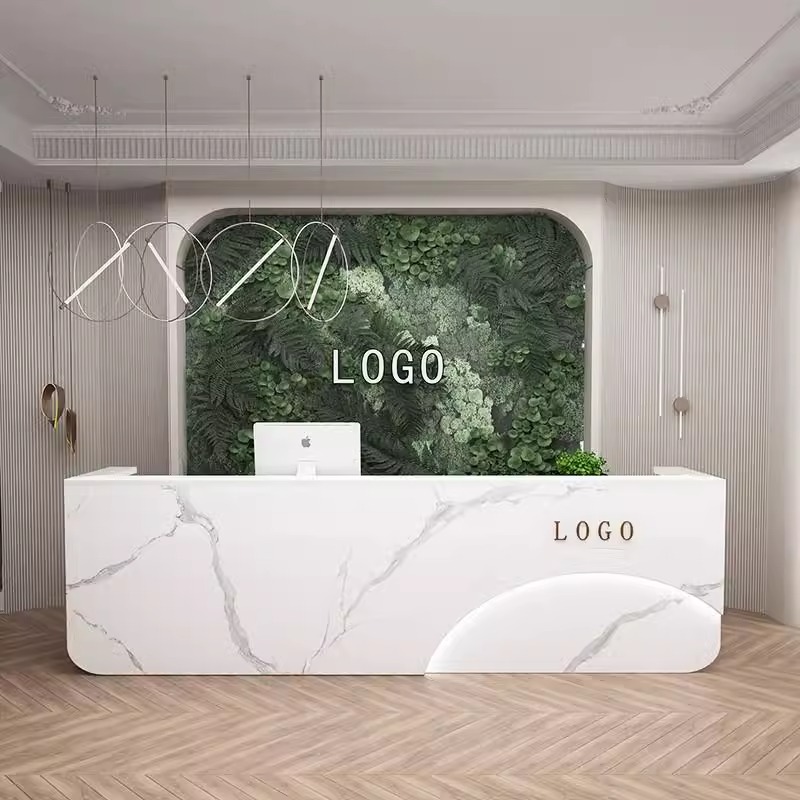 Custom reception desk for retail store Custom reception desk for retail store