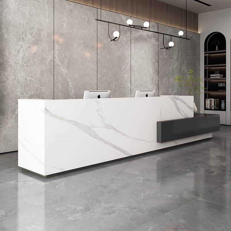 Custom Modern Solid Surface Reception Desk Design Custom Modern Solid Surface Reception Desk Design