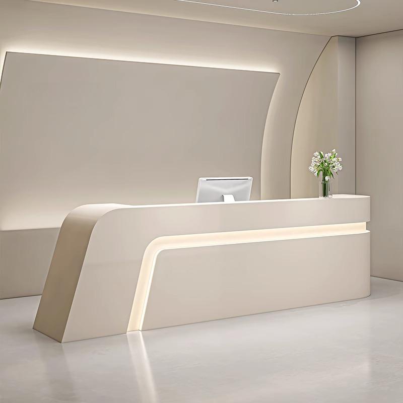 Custom Modern Solid Surface Reception Desk Design Custom Modern Solid Surface Reception Desk Design