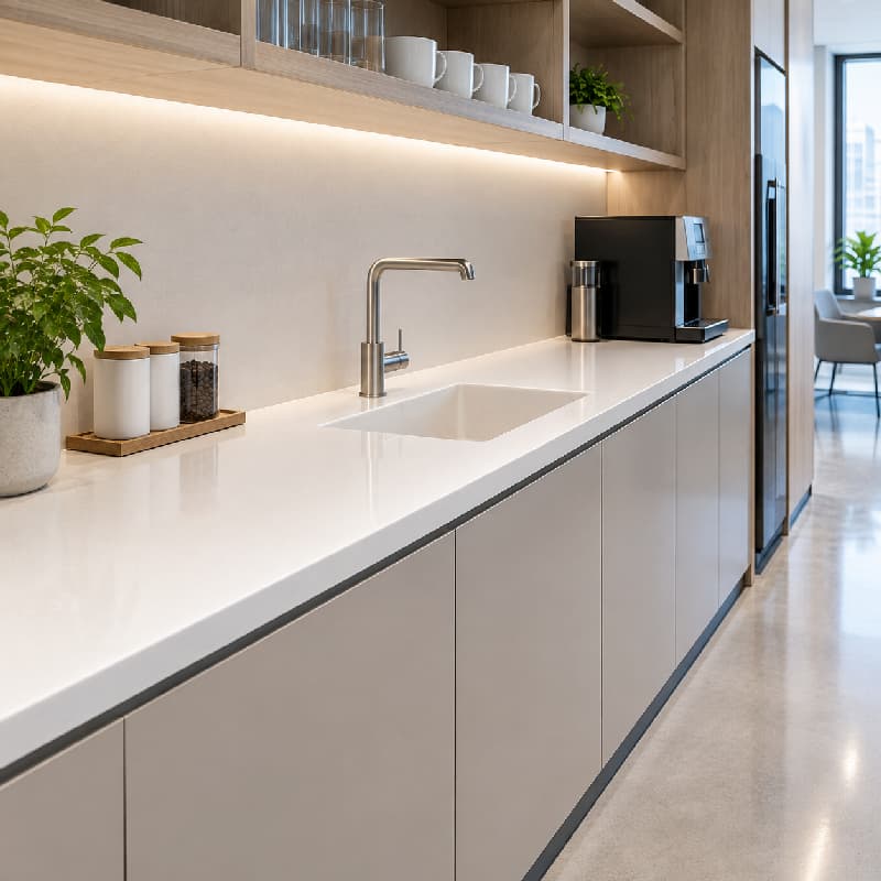 Office Breakroom Countertop with Sink