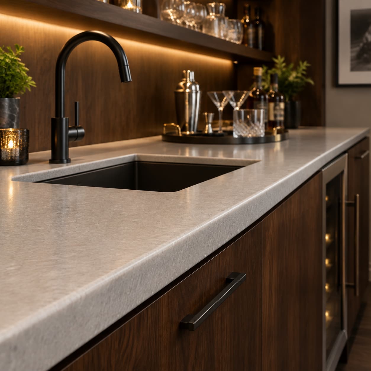 seamless home wet bar countertop with basin seamless home wet bar countertop with basin