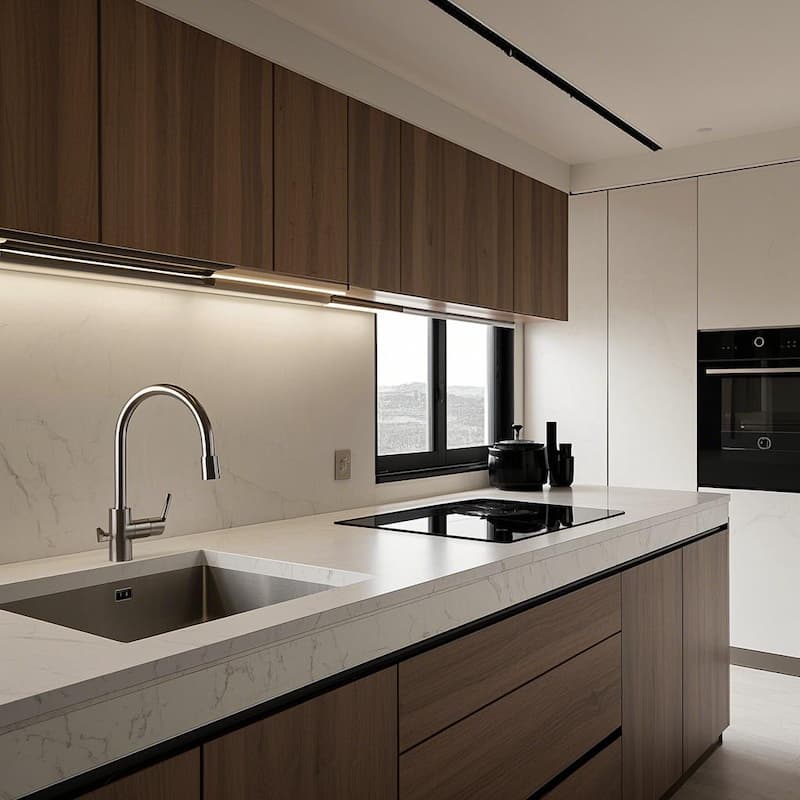 Calacatta Marble Look Engineered Quartz Kitchen Countertop Calacatta Marble Look Engineered Quartz Kitchen Countertop