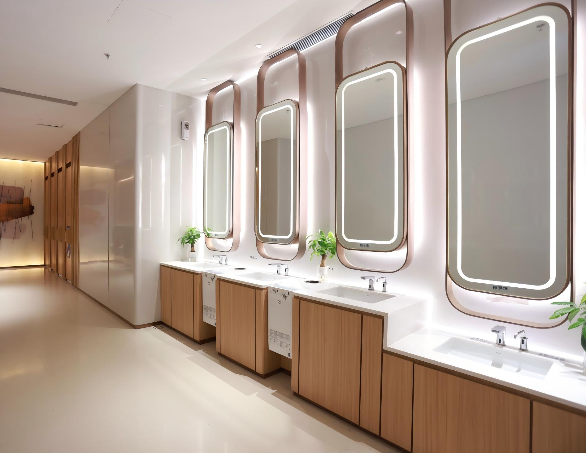 Custom Solid Surface Bathroom Vanity with Integrated Seamless Basin Custom Solid Surface Bathroom Vanity with Integrated Seamless Basin