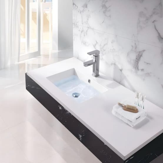 Double Basin Solid Surface Vanity Tops