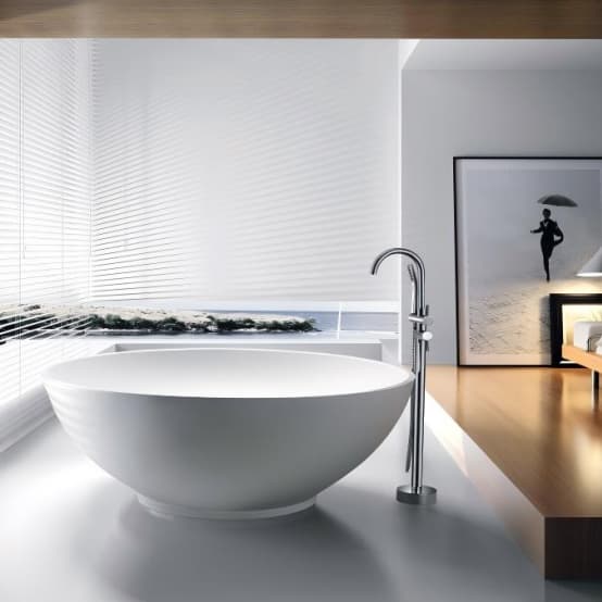 One-Piece Cast Acrylic Stone Bathtub