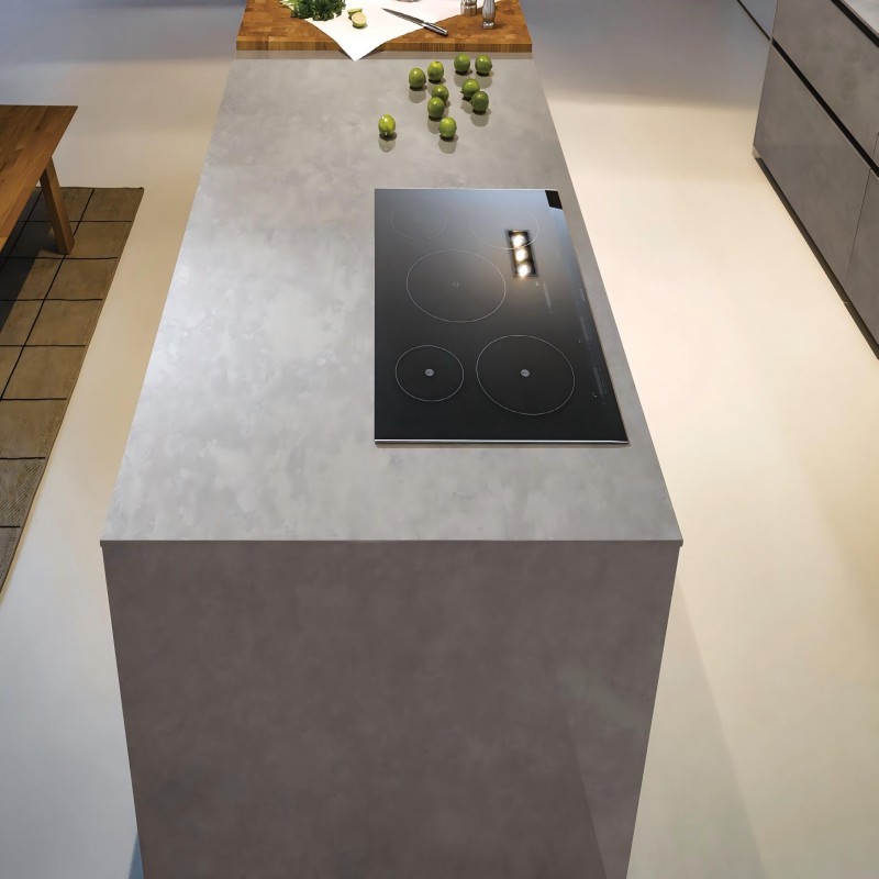 Modern Waterfall Kitchen Island