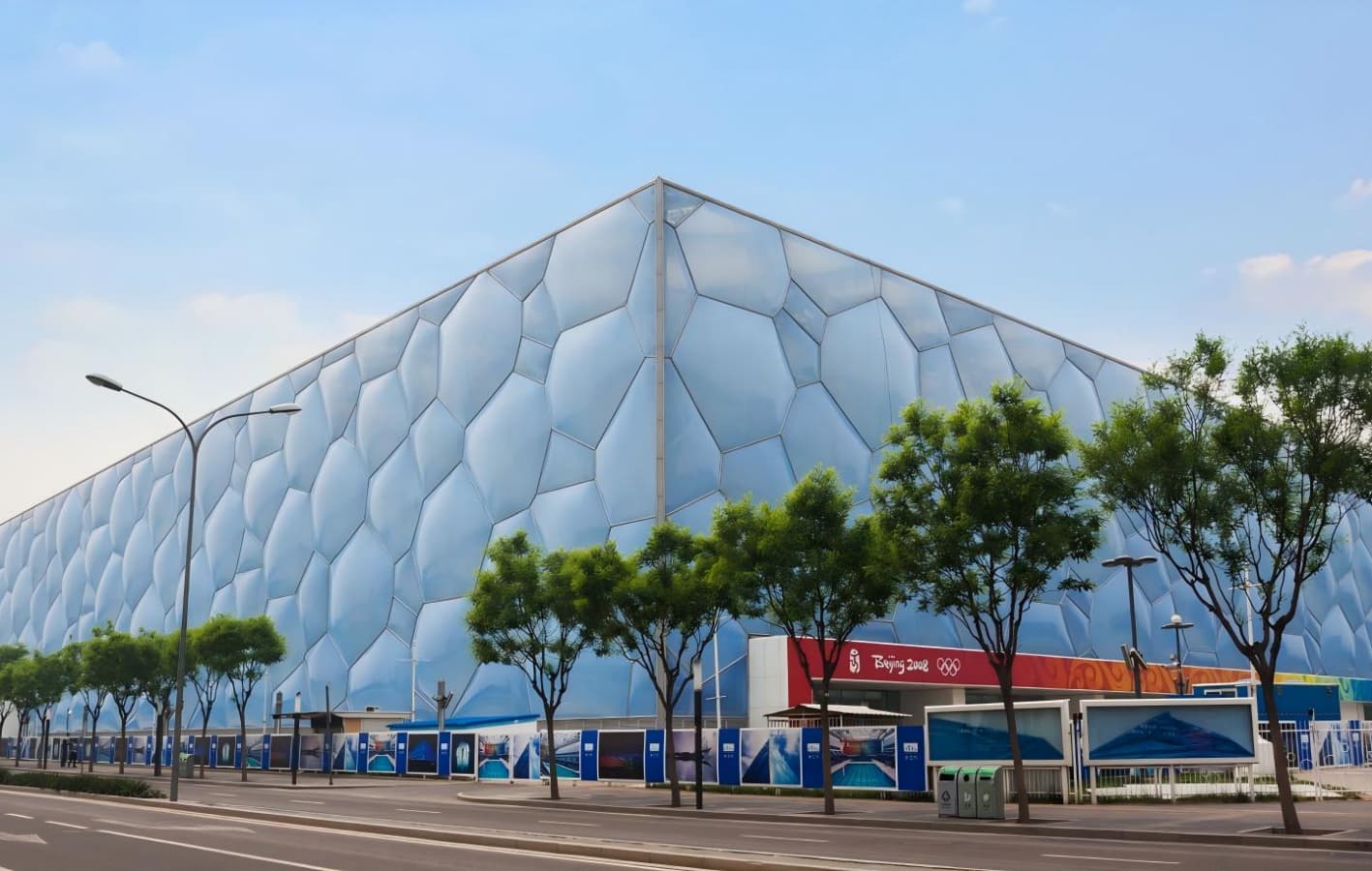 Commercial solid surface architectural installations at Beijing National Aquatics Center Water Cube