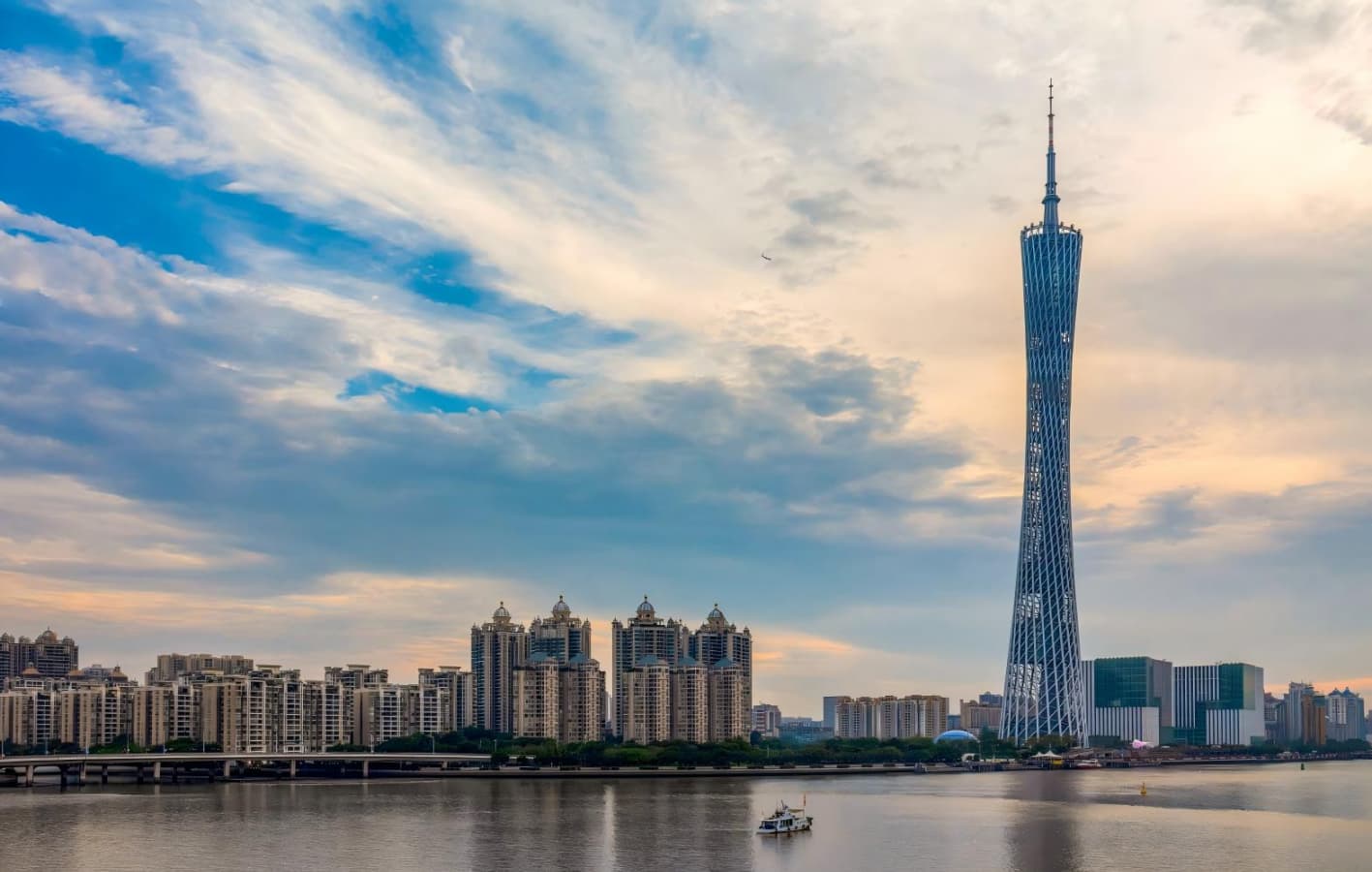 Custom thermoformed solid surface architectural counter and decorative features in Canton Tower